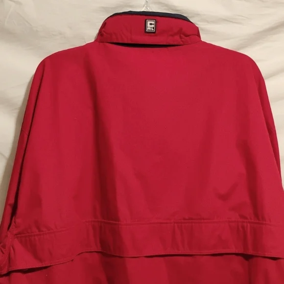 Chaps Ralph Lauren Pullover Vintage 90's Jacket W Hidden Hood Sz.L